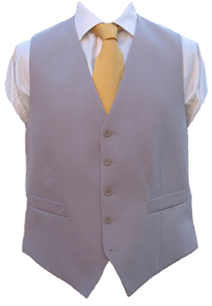 100% Wool Dove Grey Backed Waistcoat